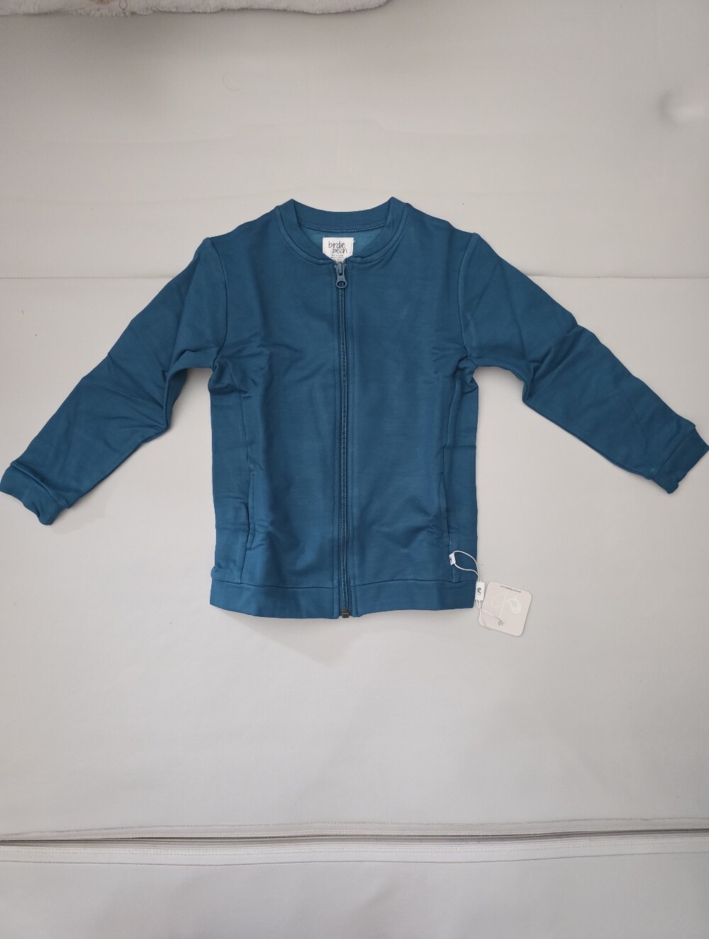 NWT/NIB Birdie Bean Ink Blue crew neck zipper Jacket - Size: 5T
